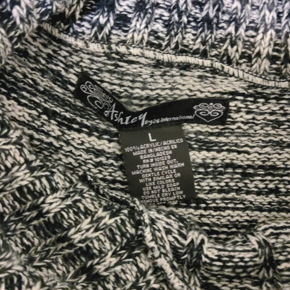 Black Gray Knit Sweater Bodycon dress - Picture 2 of 10